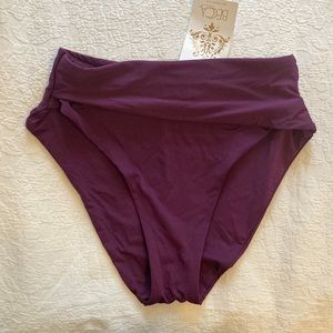 Becca Swim High Waist High Leg Bottom Purple S
